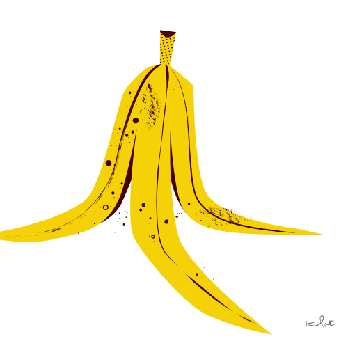 Banana Peel – Fine Art Print | Prints in Paintings by Kirsten Ulve