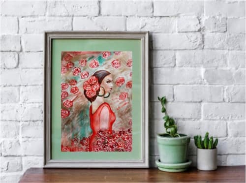 Seduction | Oil And Acrylic Painting in Paintings by Elena Parau