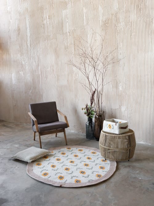 Sunflower round rug | SUNFLOWER signature collection | Rugs by Anzy Home | MG Studios / RR by MG Studios in Dnipro