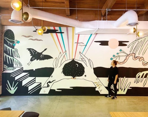 Wall Mural | Murals by Jennifer Ament | Knack Coworking in Seattle
