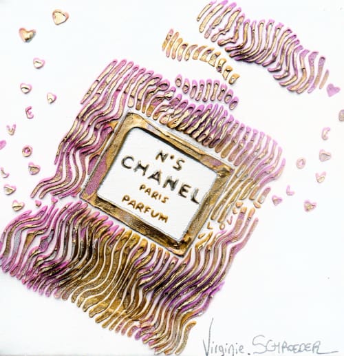 my n5 chanel for love | Oil And Acrylic Painting in Paintings by Virginie SCHROEDER