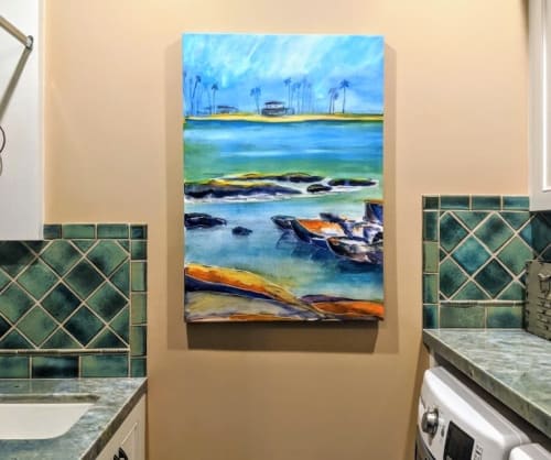 Rocks and Water on the shore | Prints by Claudia E. Kazachinsky