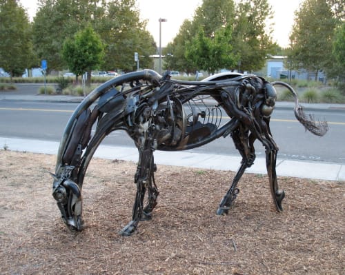 GRAZING HORSE | Sculptures by Bryan Tedrick Sculpture | Foss Creek in Healdsburg
