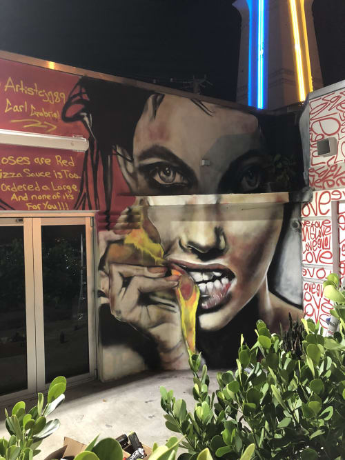 Pizza girl | Murals by Carl J Gabriel | Wynwood Walls in Miami
