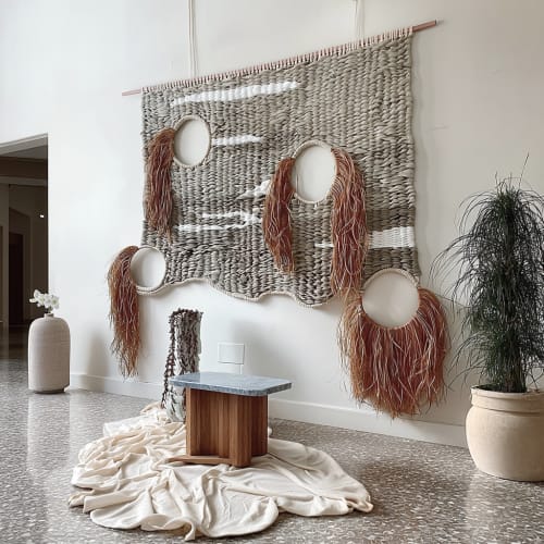 Full moon - Handwoven macrame wall art | Wall Hangings by Ranran Studio by Belen Senra