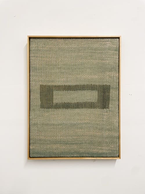 Green like Gold #1;  2023 Minimalist Woven Tapestry | Wall Hangings by Cheyenne Concepcion