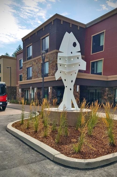 White Fish | Public Sculptures by John Randall Nelson | TownePlace Suites by Marriott Whitefish Kalispell in Whitefish