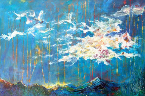 The Sky is Crying | Oil And Acrylic Painting in Paintings by Jessica Marshall / Library of Marshall Arts