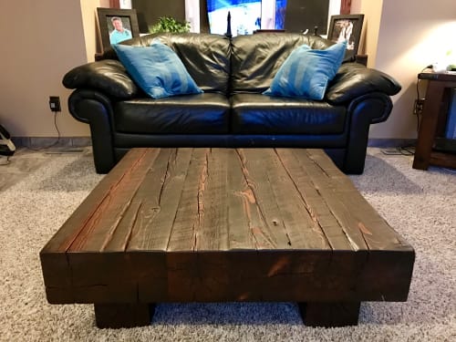 Douglas Fir Timber Coffee Table | Tables by Cask Woodworking | Private Residence, Sherwood Park, Canada in Sherwood Park