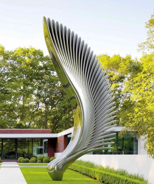 Velocity by Ken Kelleher Sculpture seen at Private Residence, Fort