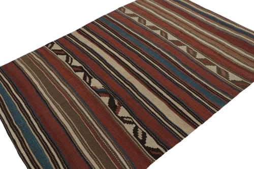 Vintage Tribal Kilim rug in Polychromatic Geometric Patterns | Area Rug in Rugs by Rug and Kilim