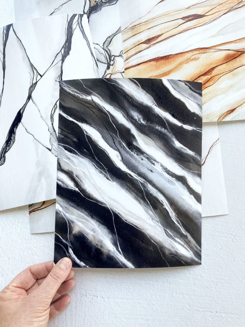Nero Marquina | Prints in Paintings by Rhonda Deland
