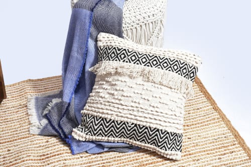 Grace Artisanal Weave Handloom Cushion Cover_ Handcrafted | Pillows by Humanity Centred Designs