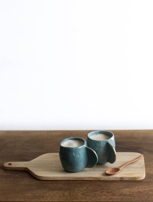 Teal Espresso Cups /Set of 4 | Cups by Cóte García Ceramics