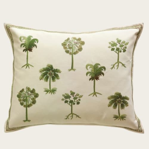 Palm Trees Pillow | Pillows by Chelsea Textiles | Domain Grande Bastide in Tourrettes