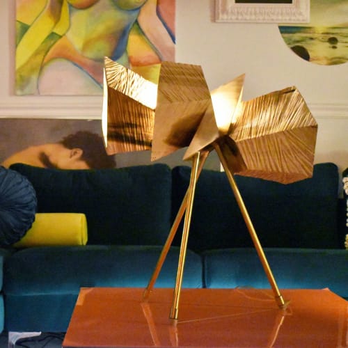 "Leap" Sculptural Lighting | Lamps by Phil Woodward Art