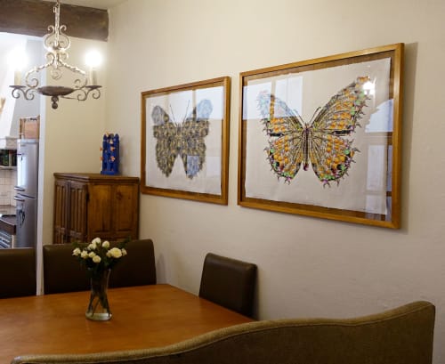 Butterfly "Digitally Embroidered" Art prints | Art & Wall Decor by Ri Anderson