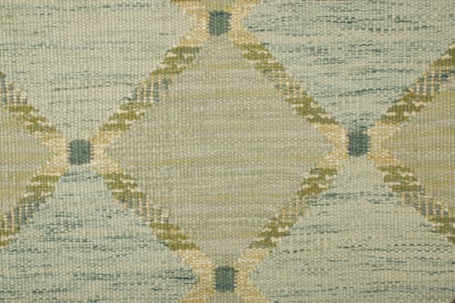 Rug & Kilim’s Scandinavian Square Rug in Blue and Green | Rugs by Rug and Kilim
