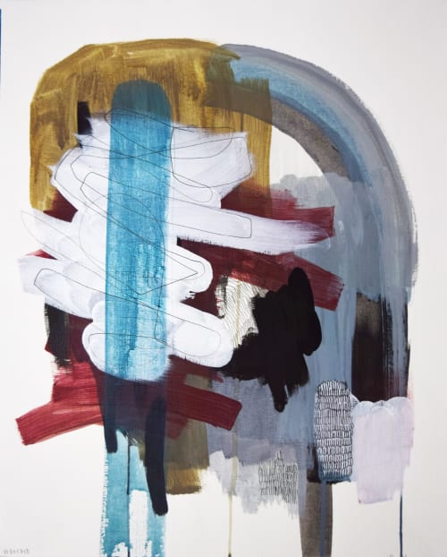 Numbered Work on Paper | Oil And Acrylic Painting in Paintings by Cat Huss