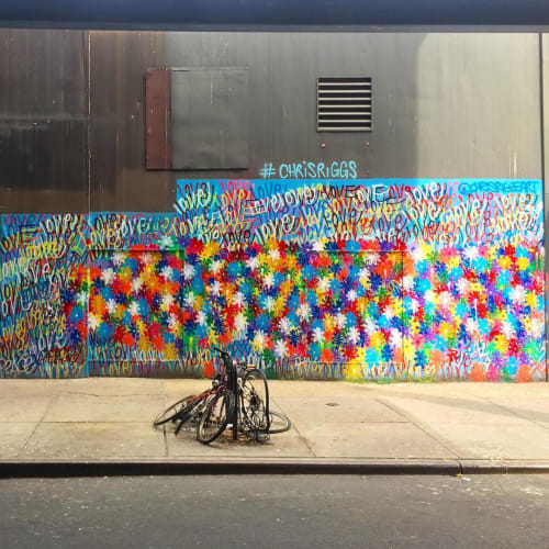 Flower Mural | Street Murals by Chris Riggs | Marcy Av in Brooklyn