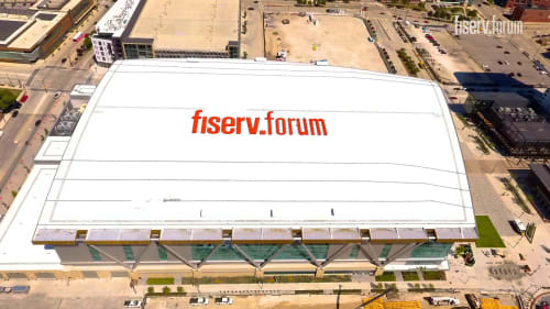 fiserv.forum Rooftop Letters | Signage by Jones Sign Company