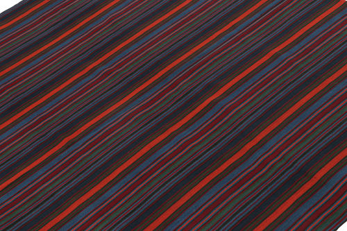 Vintage Bidjar Persian Jajim Kilim with Multicolor Stripes | Rugs by Rug and Kilim