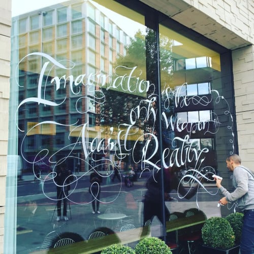 Window Lettering | Art & Wall Decor by PAScribe | citizenM London Bankside hotel in London