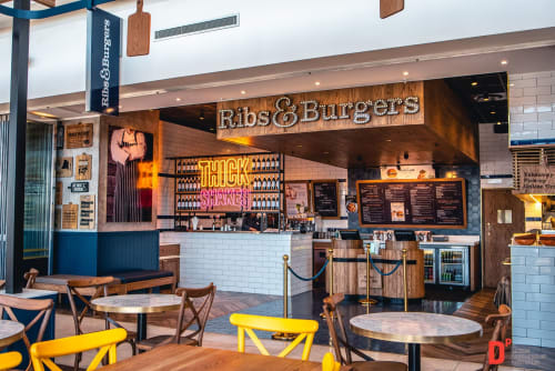 Ribs & Burgers, Nicolway | Interior Design by Design Partnership Australia | Ribs & Burgers in Johannesburg
