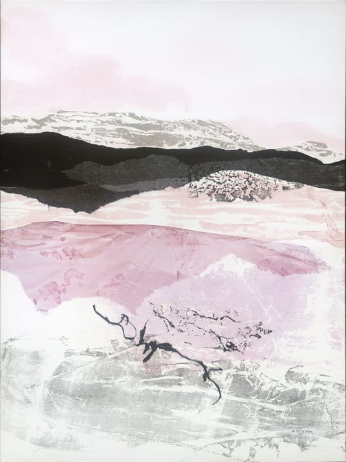 Black Mountains in Washi | Paintings by Jan Sullivan Fowler