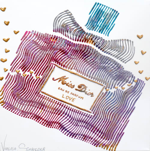 Miss Dior Love forever | Oil And Acrylic Painting in Paintings by Virginie SCHROEDER