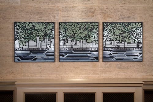 City | Wall Hangings by Heather Hancock | Evanston Chamber of Commerce in Evanston