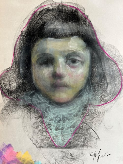 Portrait of A Girl | Drawing in Paintings by Olga Furman