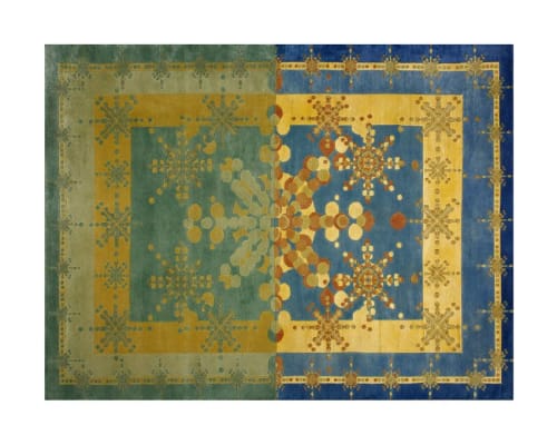 Jorge "El Cejas" Cejudo "Paisaje en mi dentro y fuera" - Dichotomy in color and geometry | Rugs by Odabashian (official) | Museo Franz Mayer in Ciudad de México
