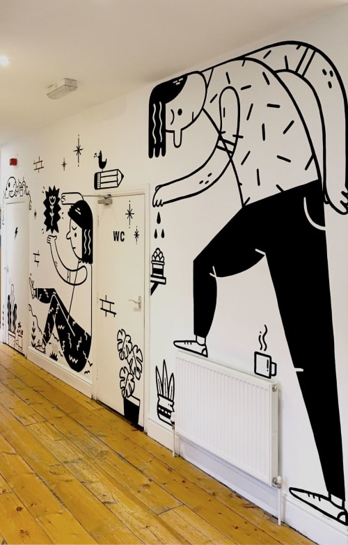 Rabble Studio Mural | Murals by Matt Joyce Illustration | Rabble Studio in Cardiff