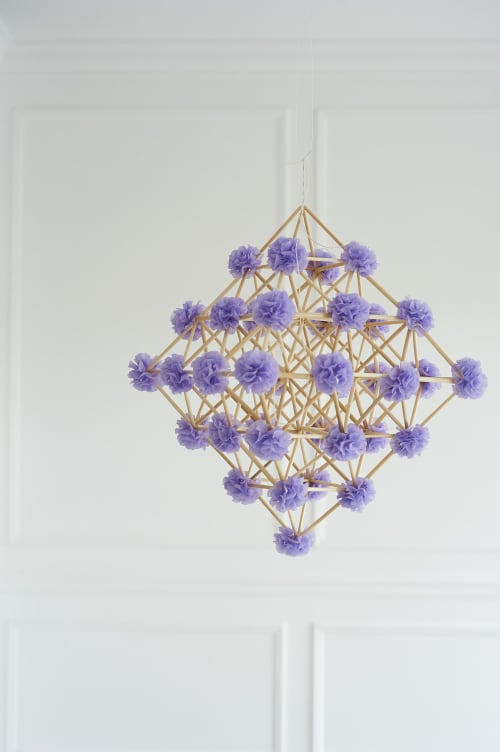 Geometric Paper Chandelier / Mobile "HARMONY" | Sculptures by Paula Hartmann