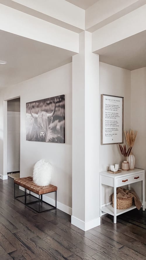 Nicotine Leather Handle [Flat End] | Pull in Hardware by Keyaiira | leather + fiber | Artist Studio in Santa Rosa