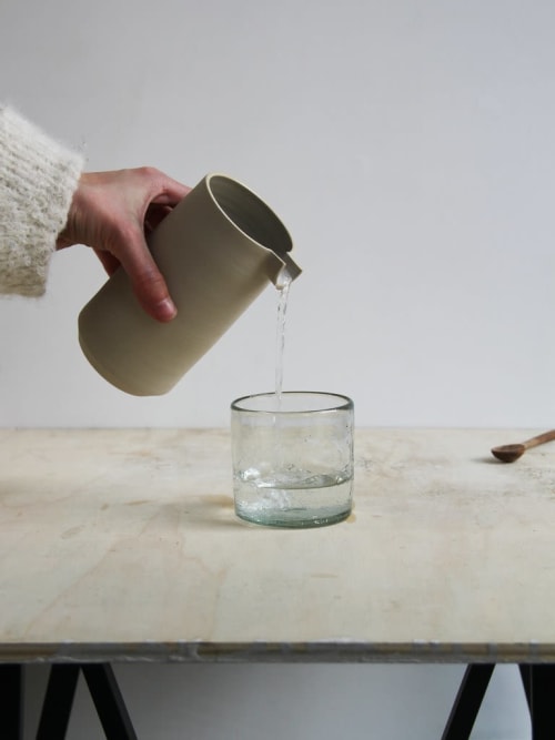 Handmade ceramics water pitcher | Ceramic Plates by Evi Radoes
