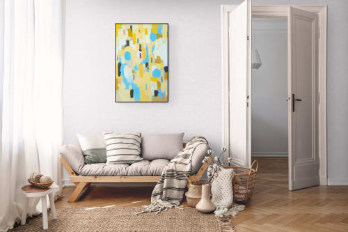 Resolve #5 — Geometric Color-Block Abstract Oil on Canvas | Oil And Acrylic Painting in Paintings by Vincent Salvati – Contemporary Abstract Painter | NJ`