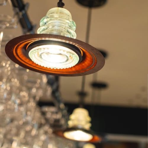 Insulator Light Lantern Pendant Metal Hood | Pendants by RailroadWare Lighting Hardware & Gifts | Moondog Cafe Key West in Key West