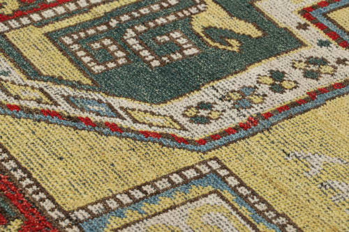 Rug & Kilim’s Tribal Custom Rug Sample with Red and Gold | Rugs by Rug and Kilim
