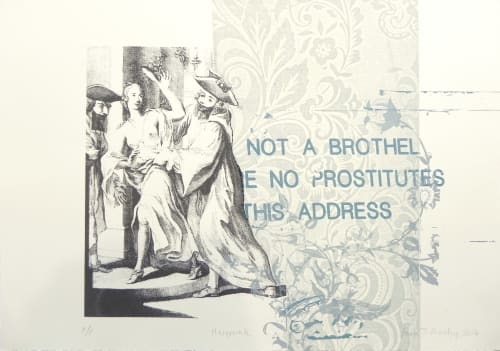 Grey Landscape Masquerade Print from Boudoir series | Prints by Sara J Beazley