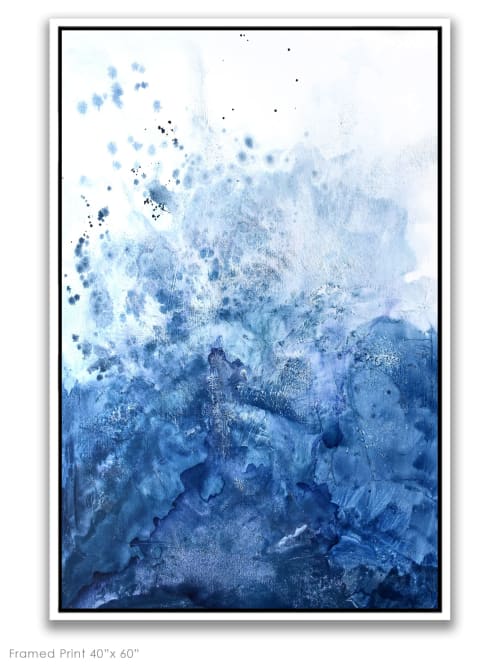 Water & Salt Blue | Oil And Acrylic Painting in Paintings by Nicolette Atelier