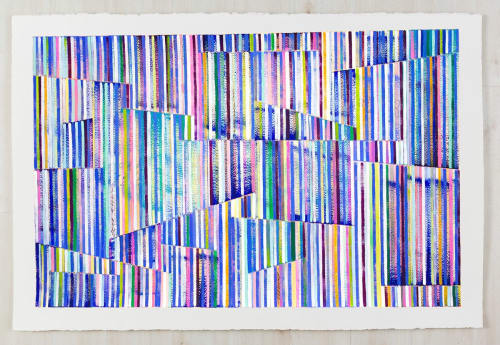 Large painting in blue | Paintings by Johanna Boccardo