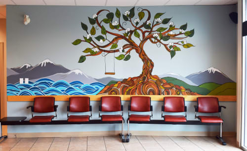 Indoor Mural | Murals by April Lacheur | Morgan Creek Medical Clinic in Surrey