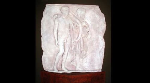 Bonded Marble relief sculpture | Art Curation by Erik Beerbower Sculptor