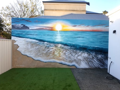 Beach Sunset | Murals by Susan Respinger