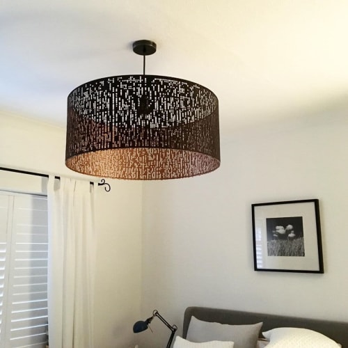Lampshade in Black and Copper | Pendants by Kate Hollowood