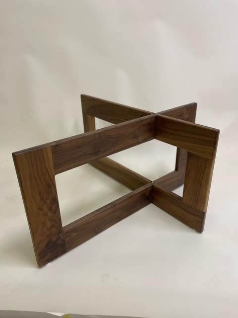 Mid Century Inspired Walnut Coffee Table Base | Tables by Fox Farm Design Build