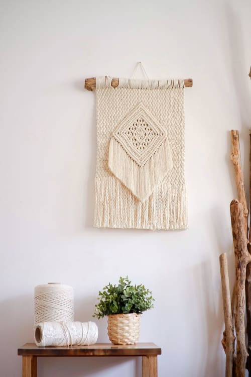 DIAMANTE | Contemporary Macrame Wall Hanging | Wall Hangings by Ana Salazar Atelier