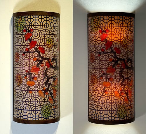 blossom sconce in purples | Sconces by Mad King Productions